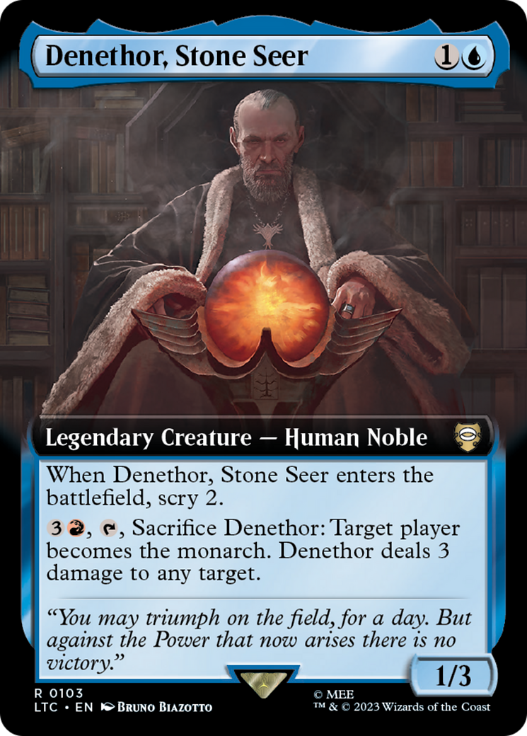 Denethor, Stone Seer (Extended Art) [The Lord of the Rings: Tales of Middle-Earth Commander] | Jack's On Queen