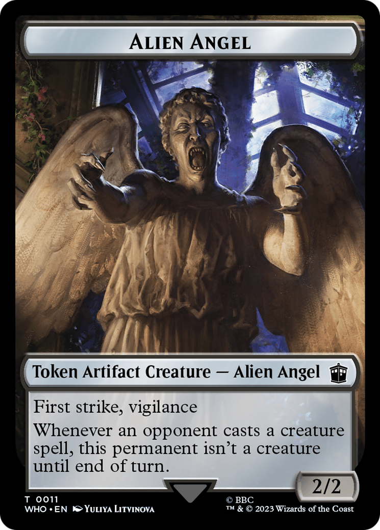 Alien Angel // Mark of the Rani Double-Sided Token [Doctor Who Tokens] | Jack's On Queen