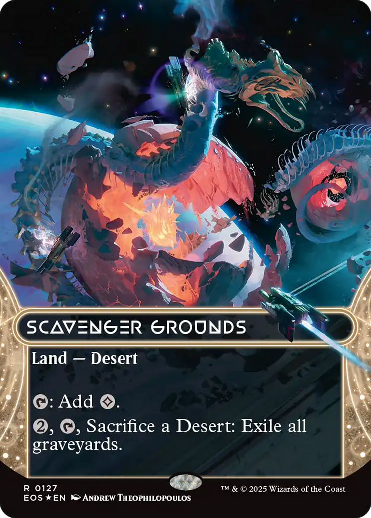 Scavenger Grounds (0127) (Borderless) (Galaxy Foil) [Edge of Eternities: Stellar Sights] | Jack's On Queen
