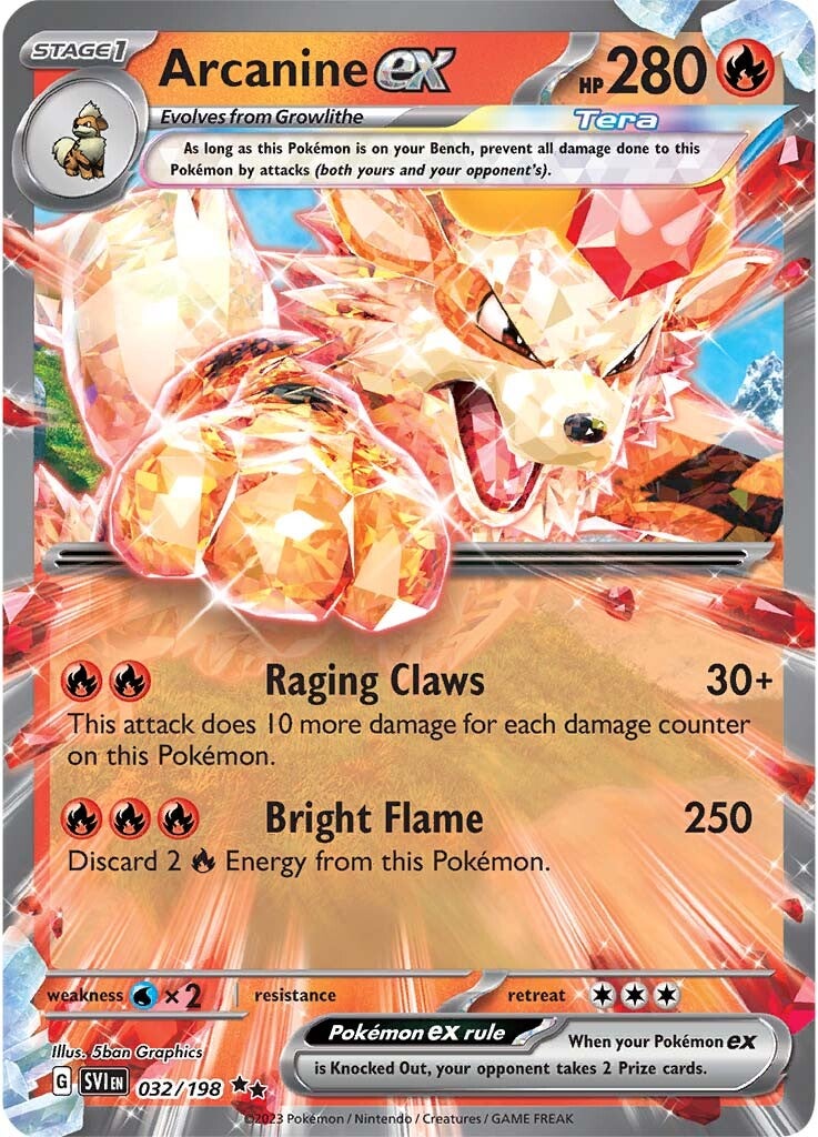 Arcanine ex (032/198) [Scarlet & Violet: Base Set] | Jack's On Queen