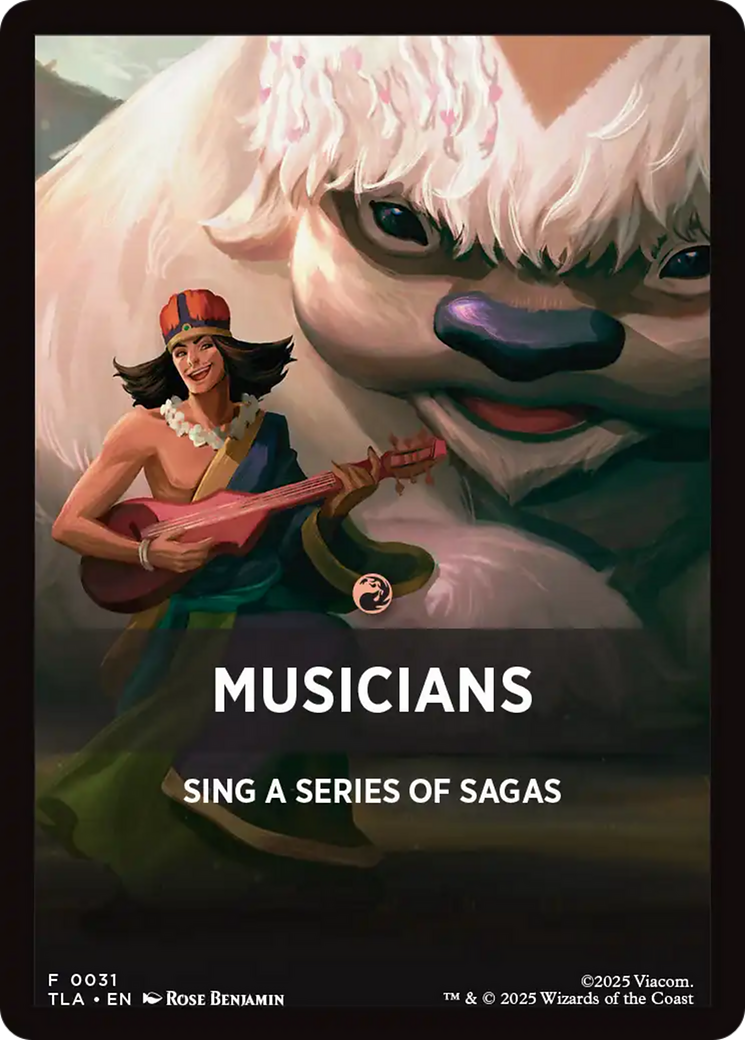 Musicians Theme Card [Avatar: The Last Airbender Tokens] | Jack's On Queen