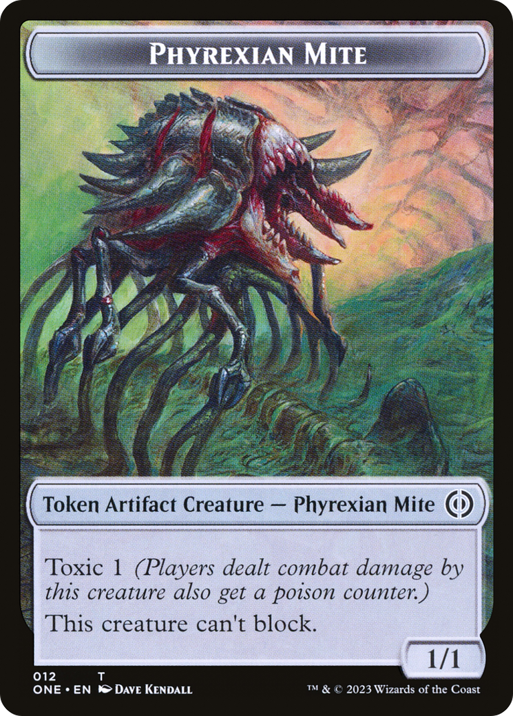 Poison Counter // Phyrexian Mite Double-Sided Token [Phyrexia: All Will Be One Tokens] | Jack's On Queen