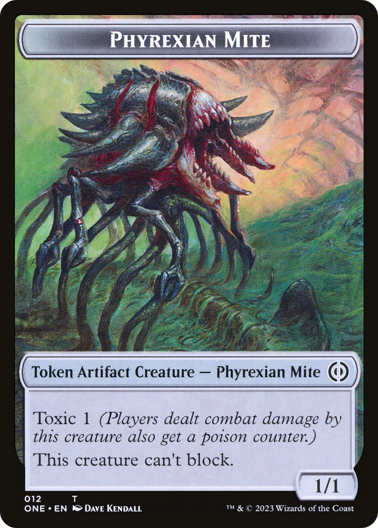 Phyrexian Mite (012) // The Hollow Sentinel Double-Sided Token [Phyrexia: All Will Be One Tokens] | Jack's On Queen