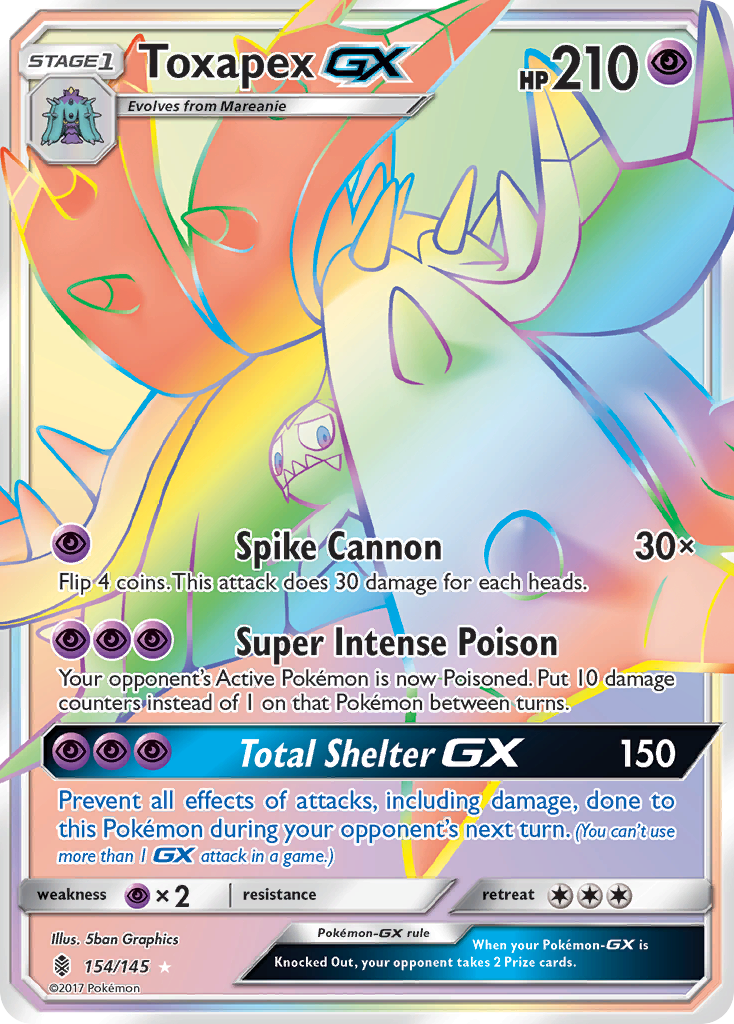 Toxapex GX (154/145) [Sun & Moon: Guardians Rising] | Jack's On Queen