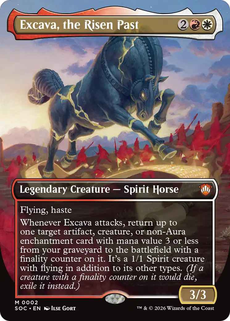 Excava, the Risen Past (Borderless) [Secrets of Strixhaven Commander] | Jack's On Queen