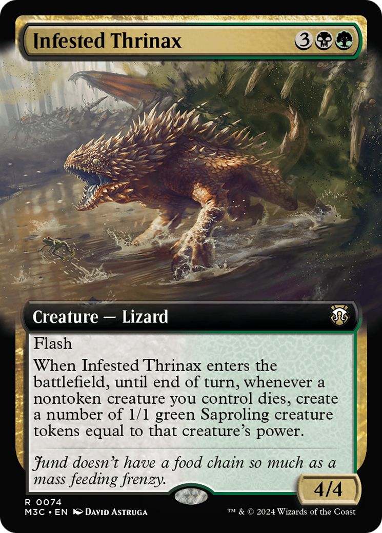 Infested Thrinax (Extended Art) (Ripple Foil) [Modern Horizons 3 Commander] | Jack's On Queen