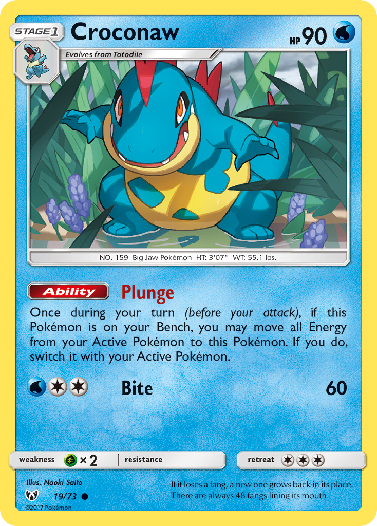 Croconaw (19/73) [Sun & Moon: Shining Legends] | Jack's On Queen