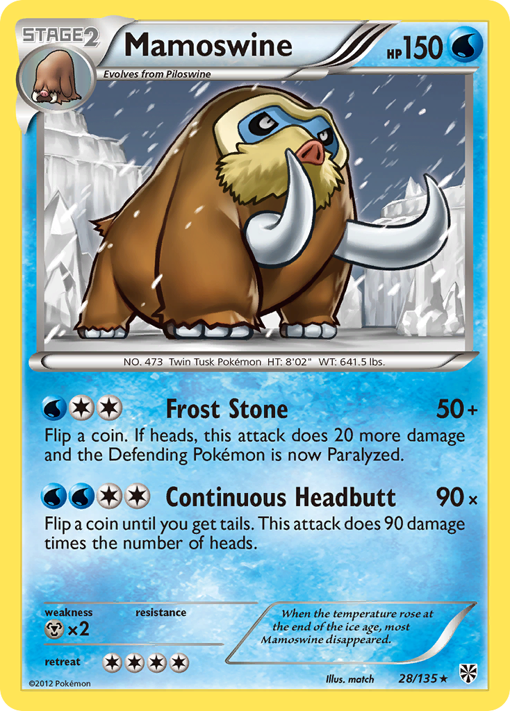Mamoswine (28/135) [Black & White: Plasma Storm] | Jack's On Queen