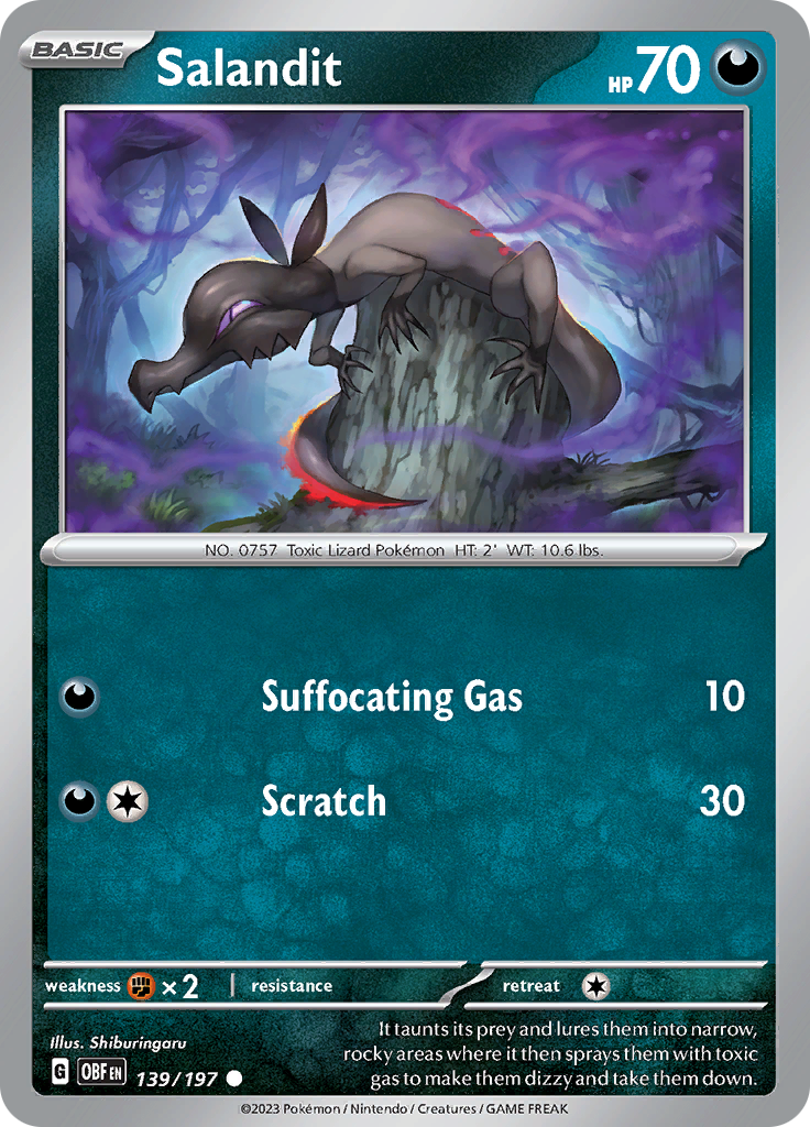 Salandit (139/197) [Scarlet & Violet: Obsidian Flames] | Jack's On Queen