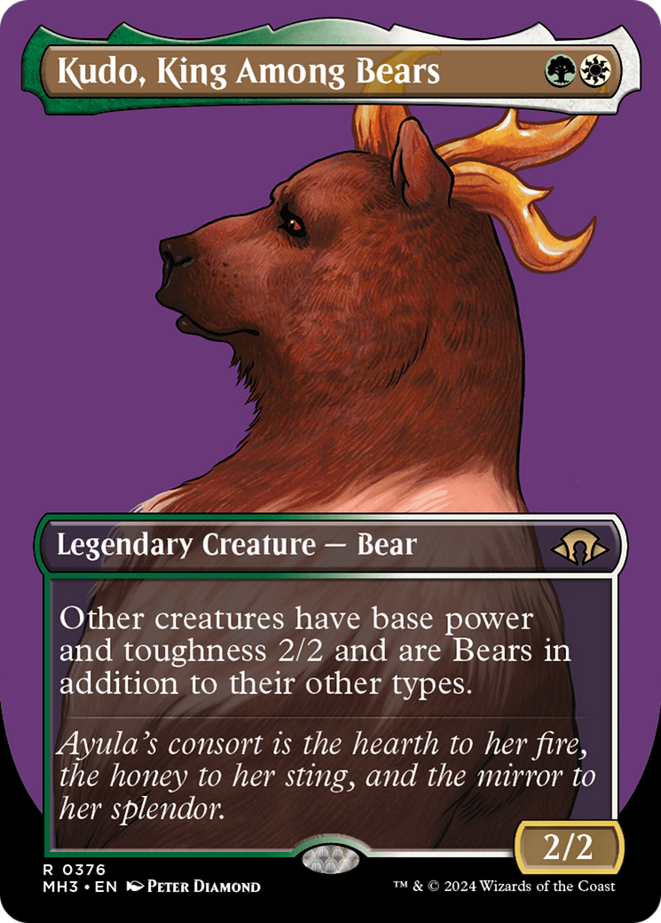 Kudo, King Among Bears (Borderless) [Modern Horizons 3] | Jack's On Queen