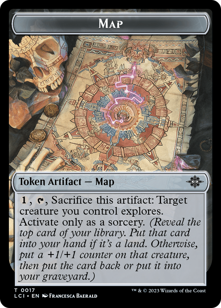 Treasure (0018) // Map Double-Sided Token [The Lost Caverns of Ixalan Tokens] | Jack's On Queen