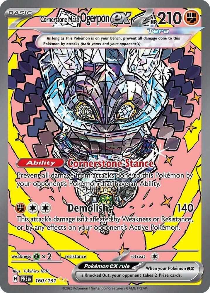 Cornerstone Mask Ogerpon ex (160/131) [Scarlet & Violet: Prismatic Evolutions] | Jack's On Queen