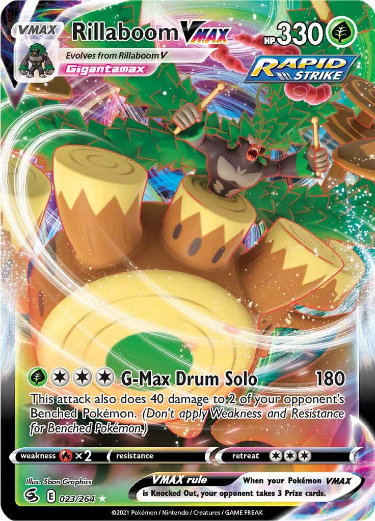 Rillaboom VMAX (023/264) [Sword & Shield: Fusion Strike] | Jack's On Queen