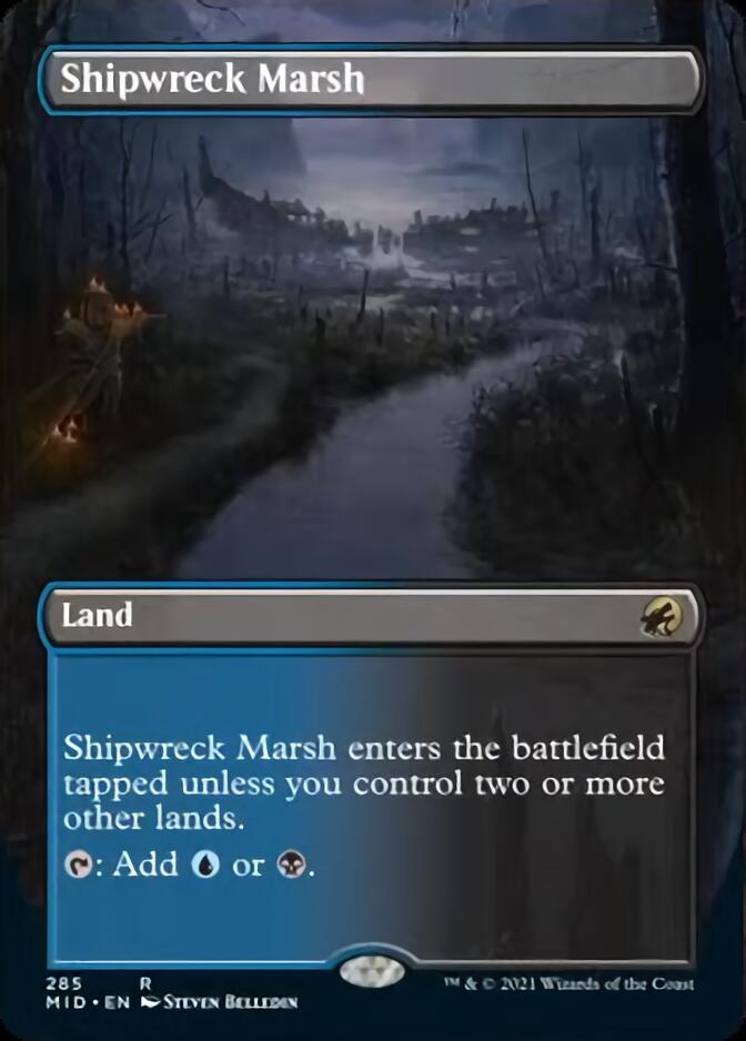 Shipwreck Marsh (Borderless Alternate Art) [Innistrad: Midnight Hunt] | Jack's On Queen