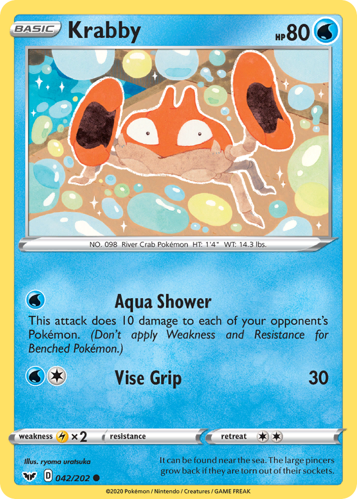 Krabby (042/202) [Sword & Shield: Base Set] | Jack's On Queen