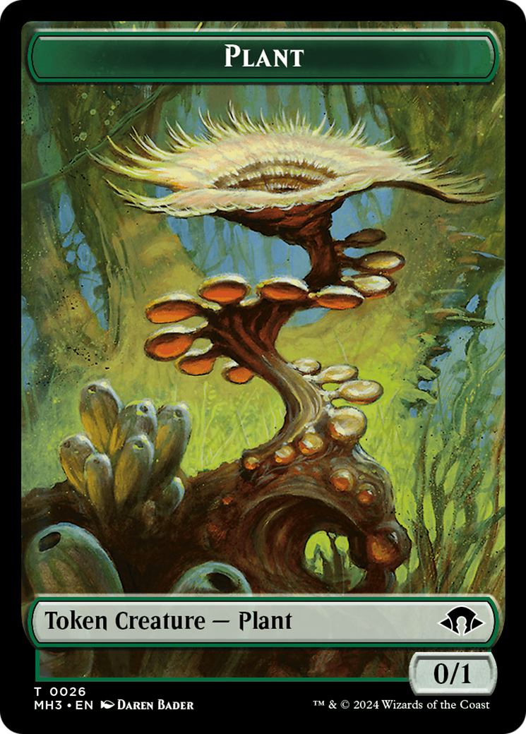 Plant (Ripple Foil) // Zombie Double-Sided Token [Modern Horizons 3 Tokens] | Jack's On Queen