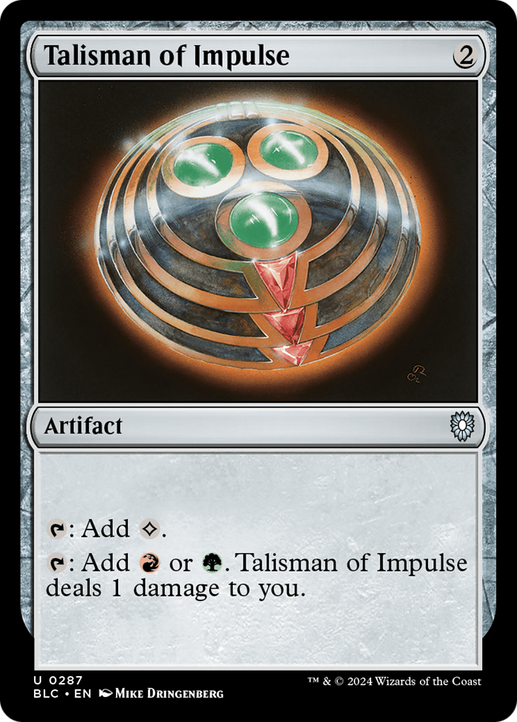 Talisman of Impulse [Bloomburrow Commander] | Jack's On Queen