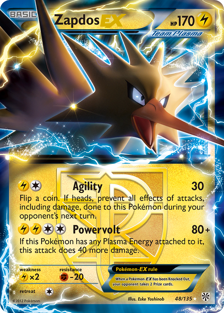 Zapdos EX (48/135) [Black & White: Plasma Storm] | Jack's On Queen