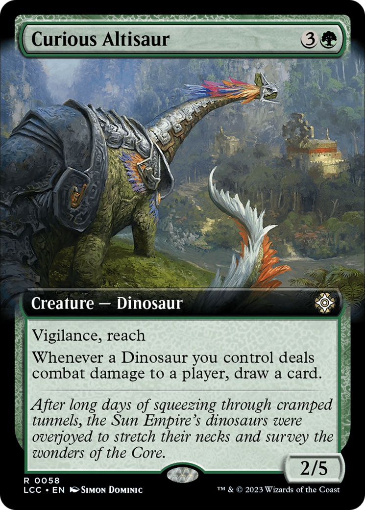 Curious Altisaur (Extended Art) [The Lost Caverns of Ixalan Commander] | Jack's On Queen