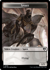 Spirit (0039) // Knight Double-Sided Token [Commander Masters Tokens] | Jack's On Queen