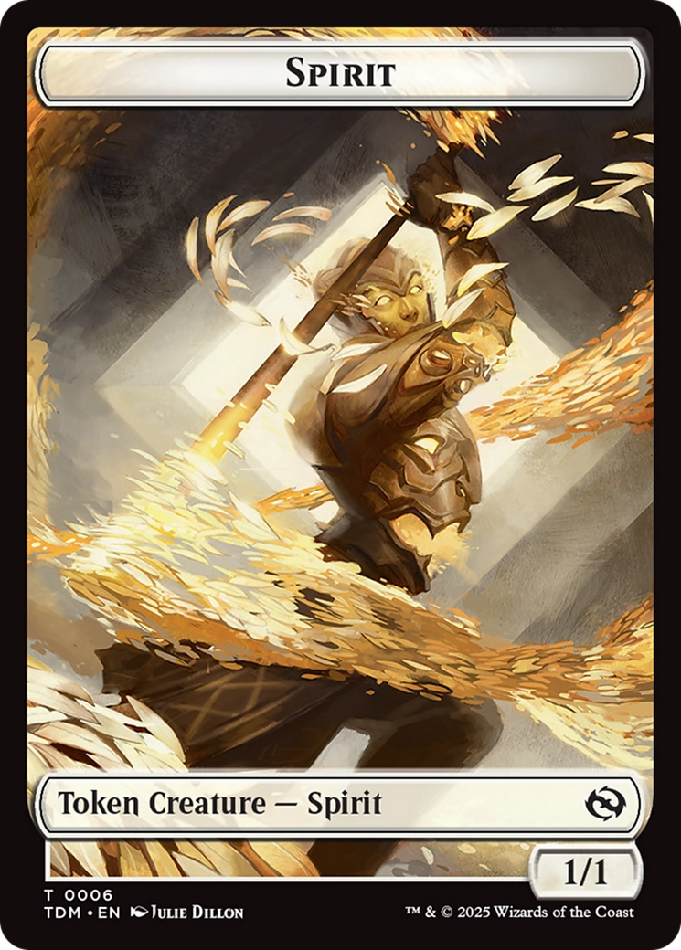 Spirit (0006) // Spirit (0007) Double-Sided Token [Tarkir: Dragonstorm Tokens] | Jack's On Queen