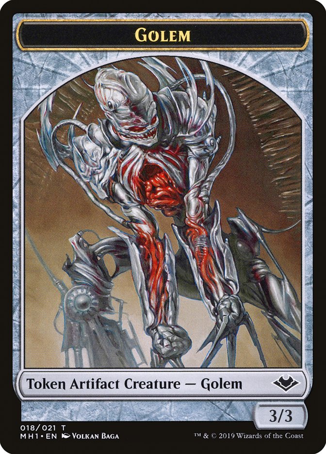 Spirit // Golem Double-Sided Token [Modern Horizons Tokens] | Jack's On Queen