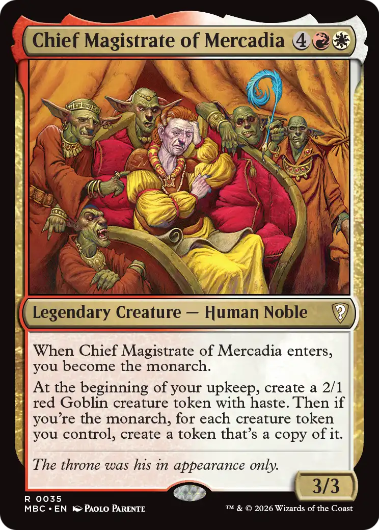 Chief Magistrate of Mercadia [Mystery Booster: Commander Edition] | Jack's On Queen
