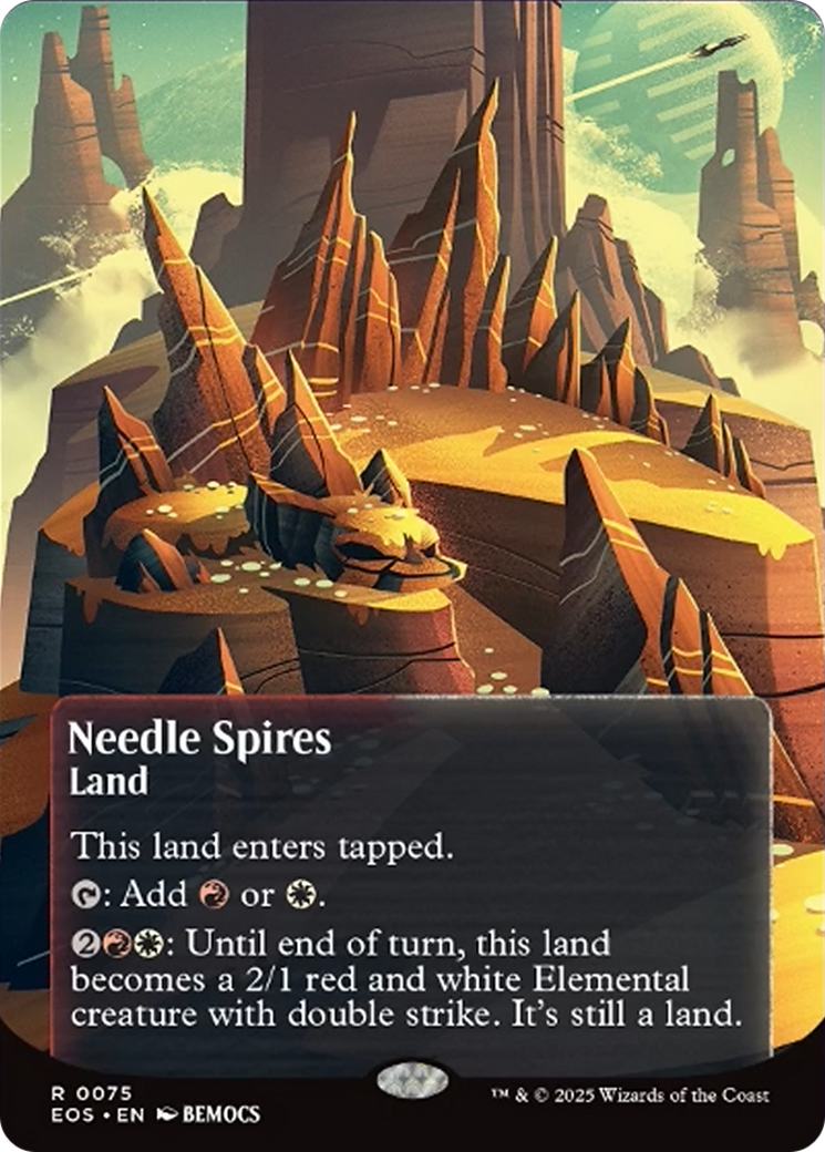 Needle Spires (0075) (Borderless) [Edge of Eternities: Stellar Sights] | Jack's On Queen