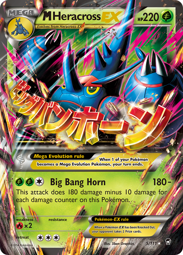 M Heracross EX (5/111) [XY: Furious Fists] | Jack's On Queen