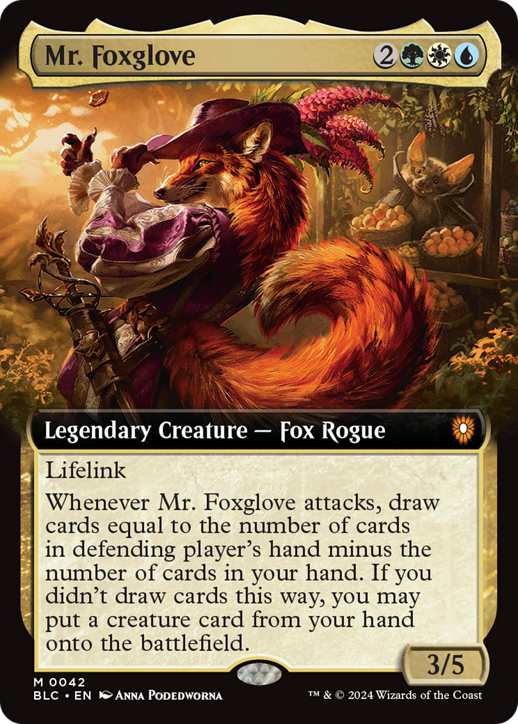 Mr. Foxglove (Extended Art) [Bloomburrow Commander] | Jack's On Queen