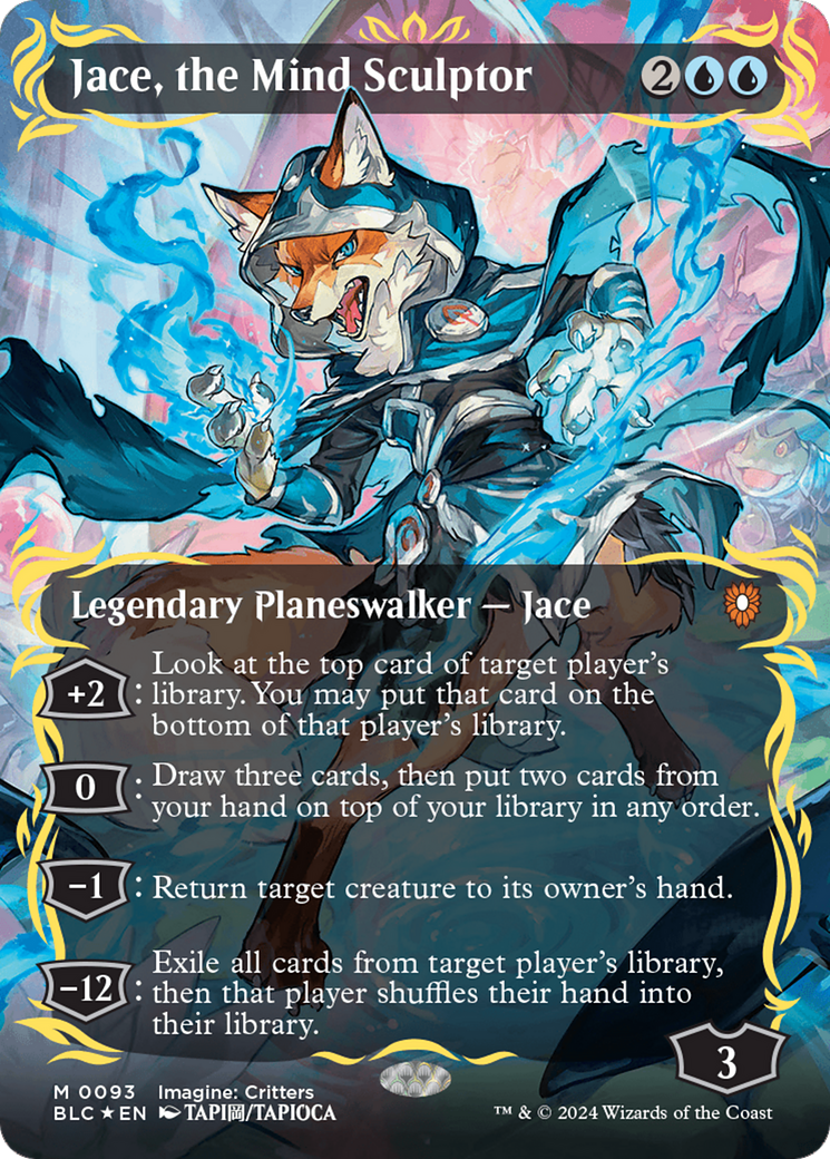 Jace, the Mind Sculptor (Borderless) (Raised Foil) [Bloomburrow Commander] | Jack's On Queen