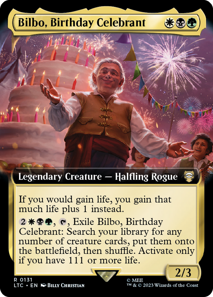 Bilbo, Birthday Celebrant (Extended Art) [The Lord of the Rings: Tales of Middle-Earth Commander] | Jack's On Queen