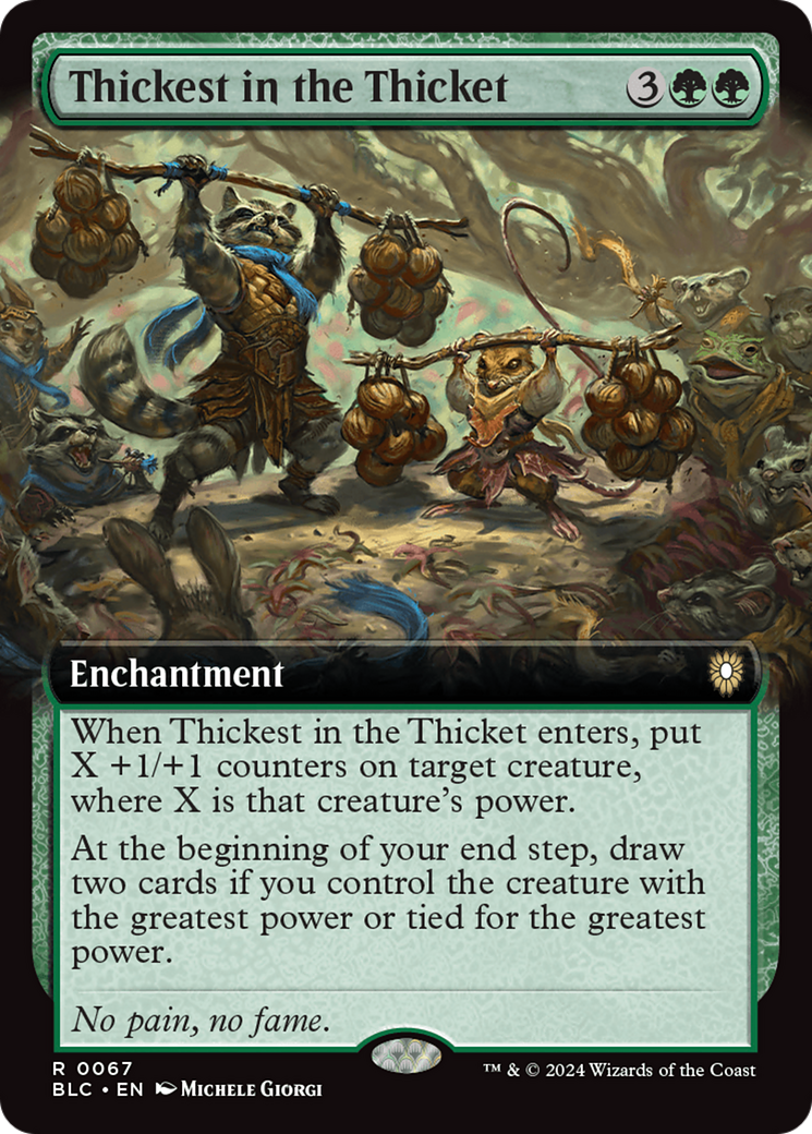 Thickest in the Thicket (Extended Art) [Bloomburrow Commander] | Jack's On Queen