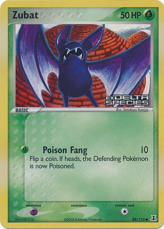 Zubat (88/113) (Stamped) [EX: Delta Species] | Jack's On Queen