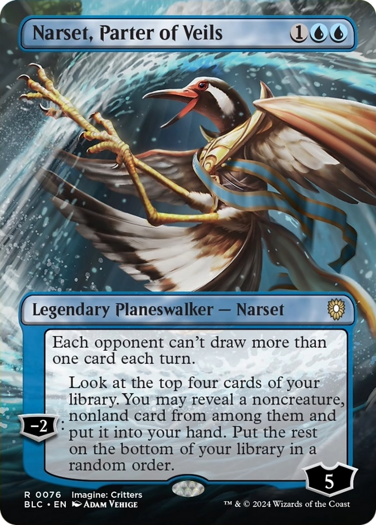 Narset, Parter of Veils (Borderless) [Bloomburrow Commander] | Jack's On Queen