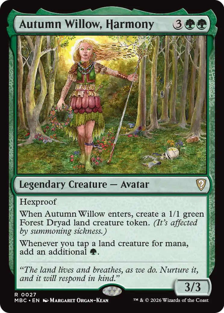 Autumn Willow, Harmony [Mystery Booster: Commander Edition] | Jack's On Queen