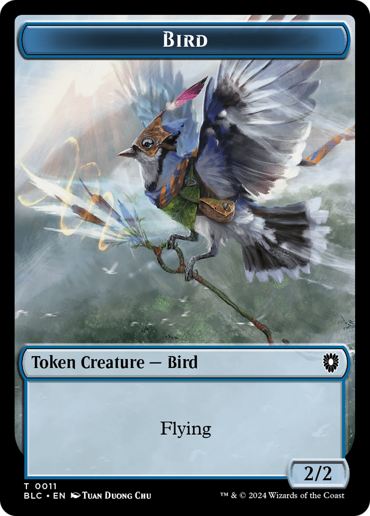 Bird (011) // Fish Double-Sided Token [Bloomburrow Commander Tokens] | Jack's On Queen