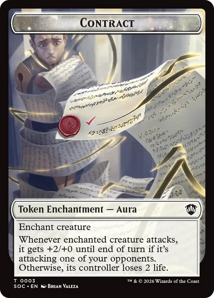 Contract // Copy Double-Sided Token [Secrets of Strixhaven Commander Tokens] | Jack's On Queen