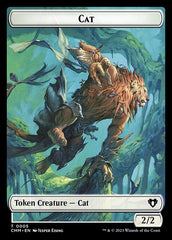 Zombie (0019) // Cat (0005) Double-Sided Token [Commander Masters Tokens] | Jack's On Queen