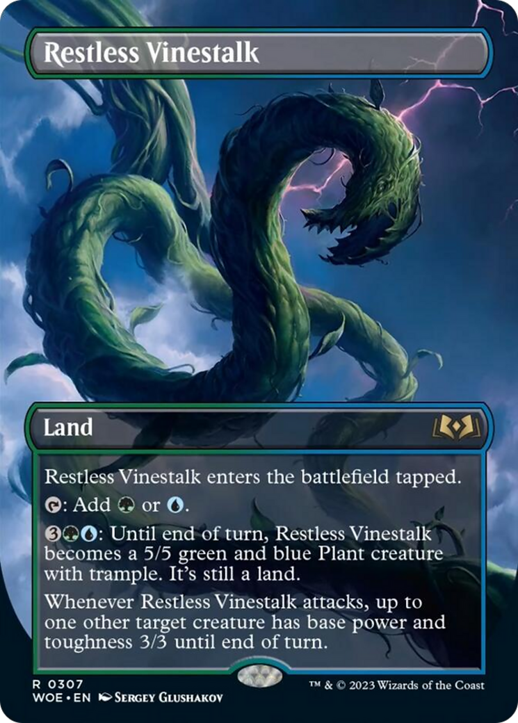 Restless Vinestalk (Borderless) [Wilds of Eldraine] | Jack's On Queen