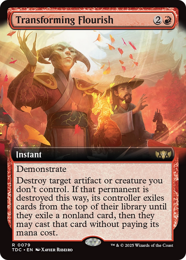 Transforming Flourish (Extended Art) [Tarkir: Dragonstorm Commander] | Jack's On Queen