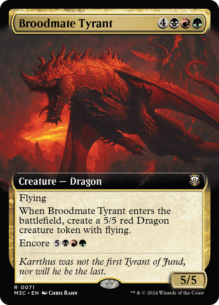 Broodmate Tyrant (Extended Art) [Modern Horizons 3 Commander] | Jack's On Queen