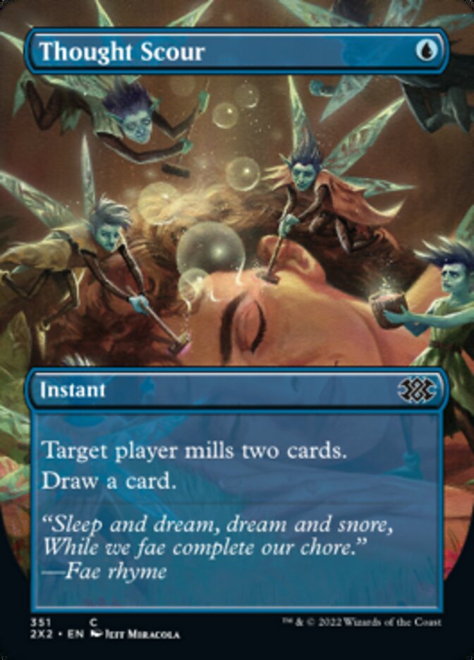 Thought Scour (Borderless Alternate Art) [Double Masters 2022] | Jack's On Queen