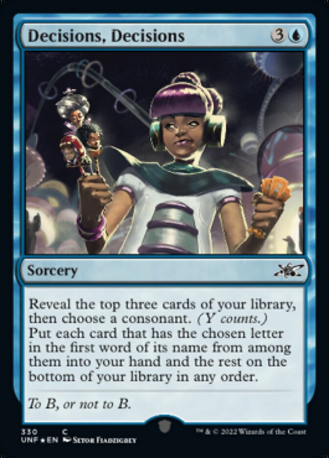 Decisions, Decisions (Galaxy Foil) [Unfinity] | Jack's On Queen