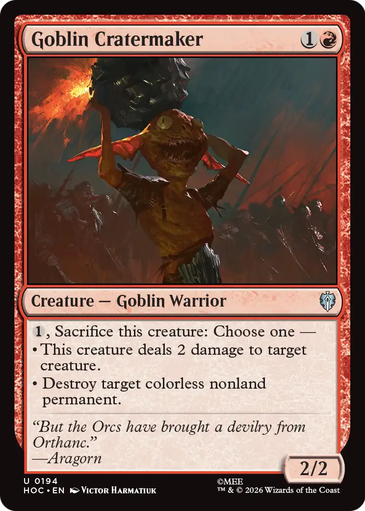 Goblin Cratermaker [The Hobbit: Eternal-Legal] | Jack's On Queen