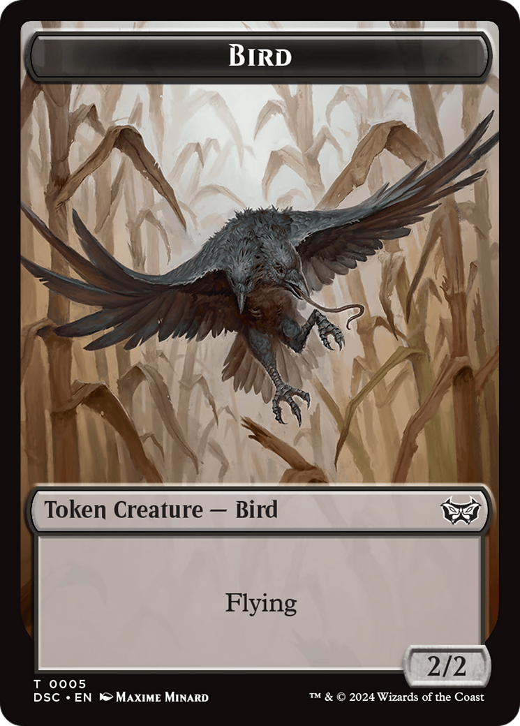 Elemental // Bird Double-Sided Token [Duskmourn: House of Horror Commander Tokens] | Jack's On Queen