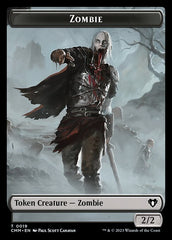 Clue // Zombie (0019) Double-Sided Token [Commander Masters Tokens] | Jack's On Queen