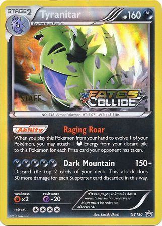 Tyranitar (XY130) (Staff) [XY: Black Star Promos] | Jack's On Queen