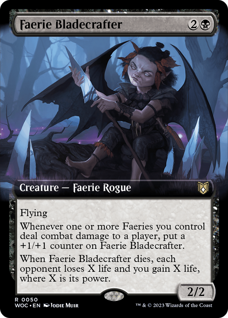 Faerie Bladecrafter (Extended Art) [Wilds of Eldraine Commander] | Jack's On Queen