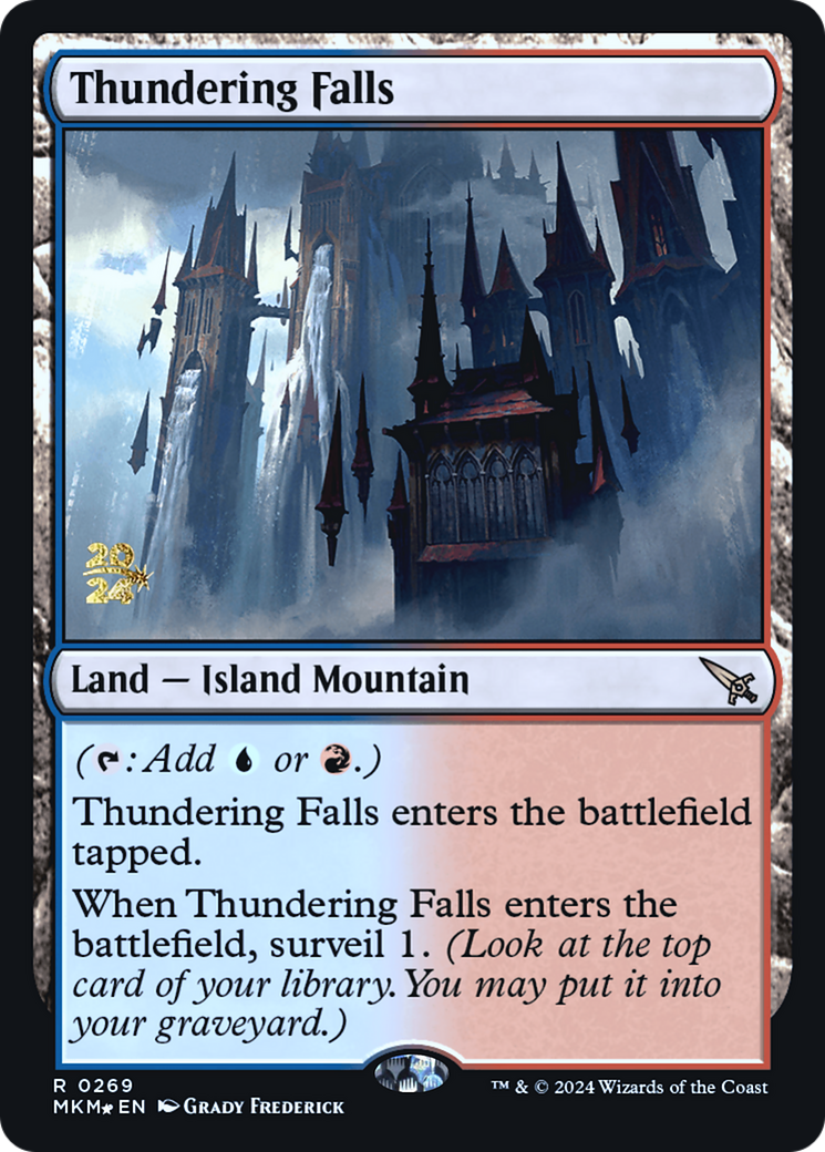 Thundering Falls [Murders at Karlov Manor Prerelease Promos] | Jack's On Queen